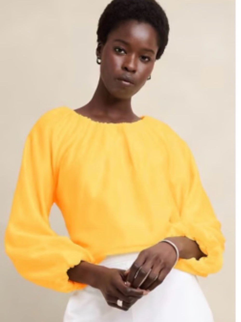 Banana Republic Sunny Yellow Balloon Blouse